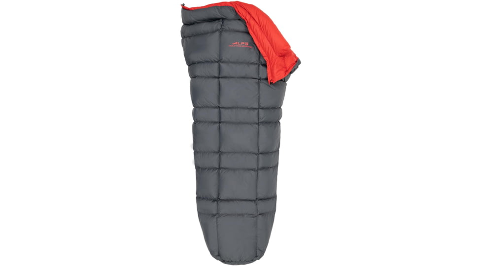 ALPS Mountaineering Pinnacle Lightweight Quilt, Charcoal/Red, 4990444