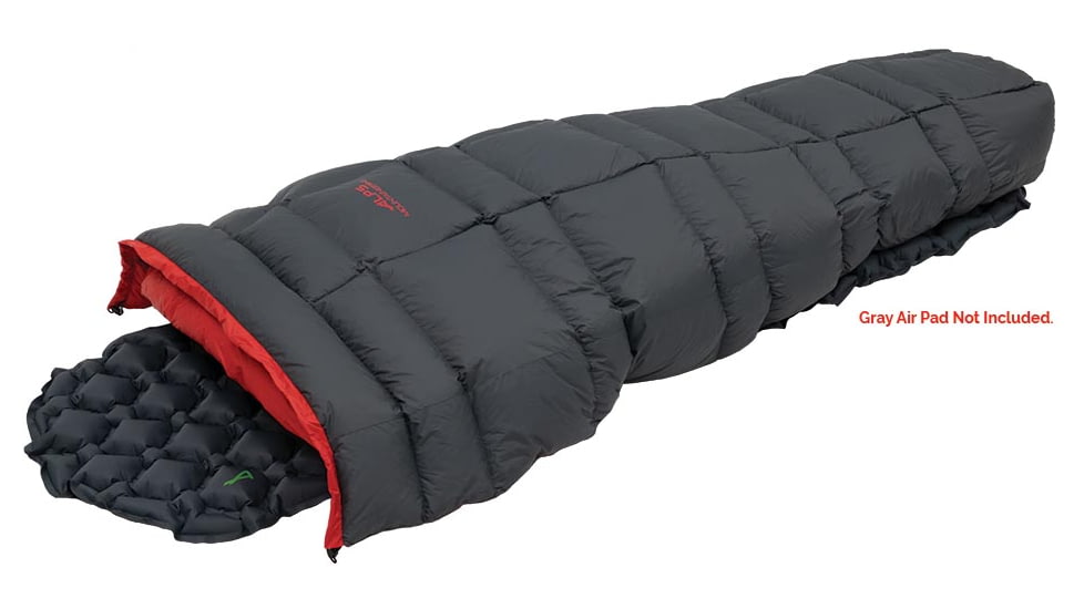 ALPS Mountaineering Pinnacle Lightweight Quilt, Charcoal/Red, 4990444