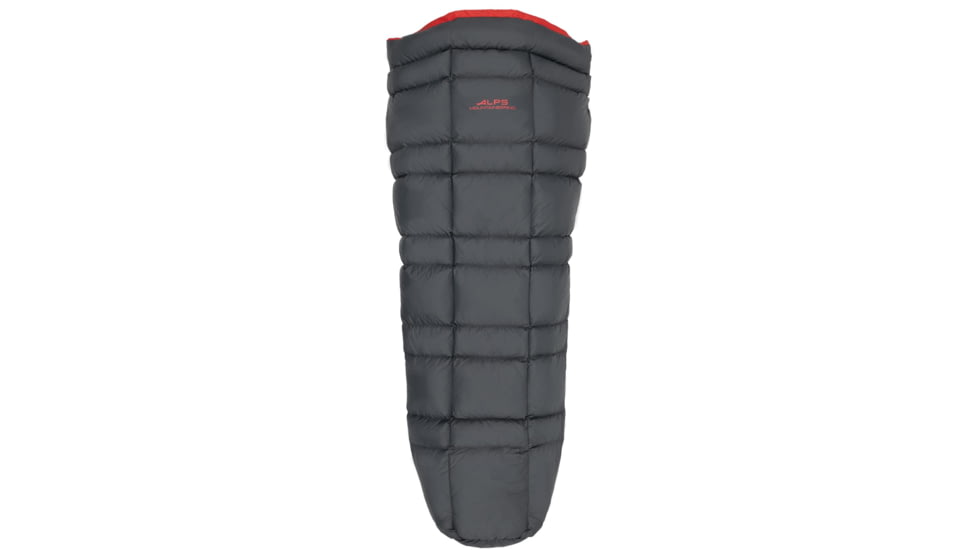 ALPS Mountaineering Pinnacle Lightweight Quilt, Charcoal/Red, 4990444
