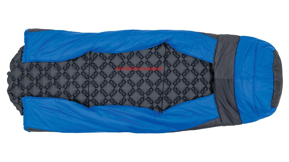 ALPS Mountaineering Radiance Lightweight Quilt, Blue/Charcoal, 4990402