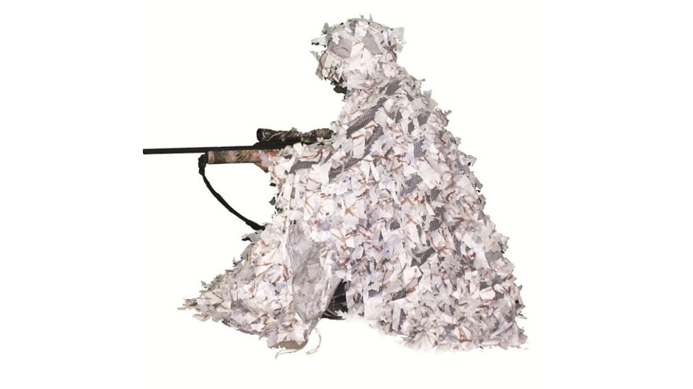 Altan Ambush Snow Leaf Cover Poncho, Snow Camo, One Size, AMB-COVER-05