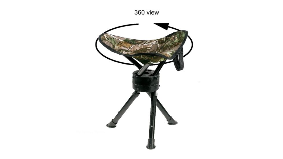 Altan Tripod Rest Stool, 360-degree Swivel, 200 lbs Capacity, 600D, Camo, 15 x 15 in, C-CAM-04