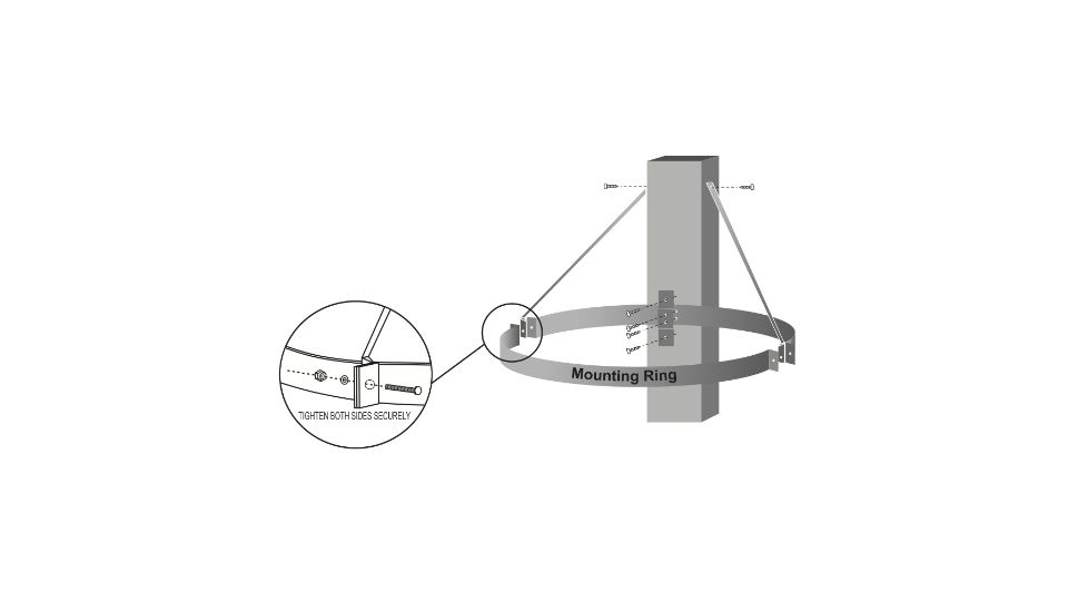 American Hunter Post Ring Mount For Poly Barrels Using Directional Feeder AH-POSTRG