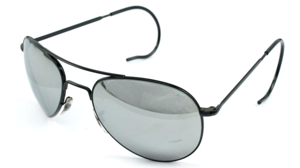 AO II 8-Base Sunglasses, Black, Comfort Cable, Gray Poly Lens, 58mm, Large B-CCP-CC-58