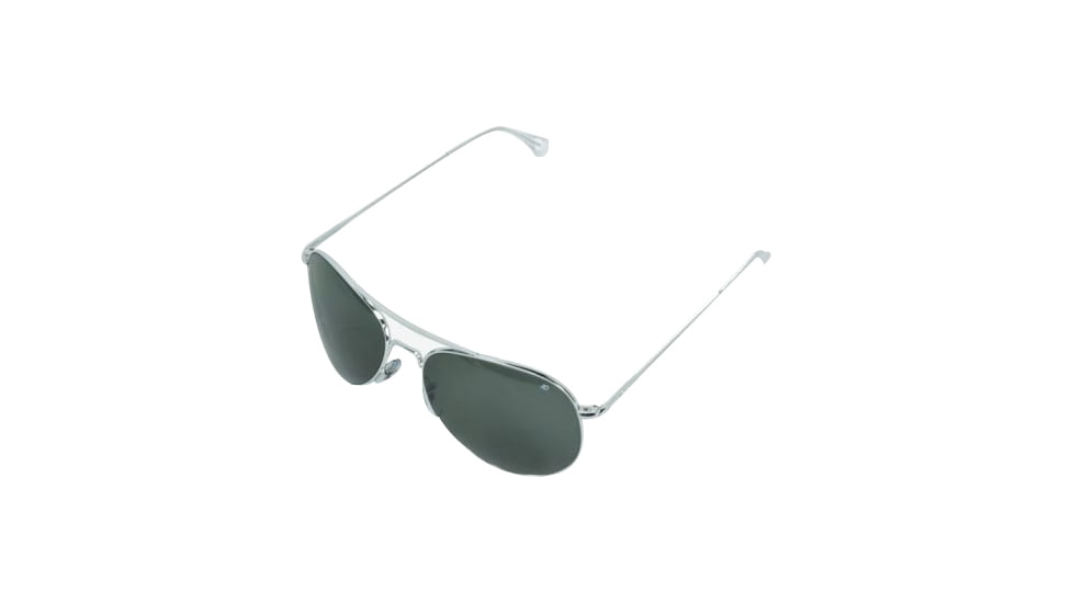 AO II 8-Base Sunglasses, Silver, Wire Spatula, Gray Poly Lens, 52mm, Small S-CCP-WS-52