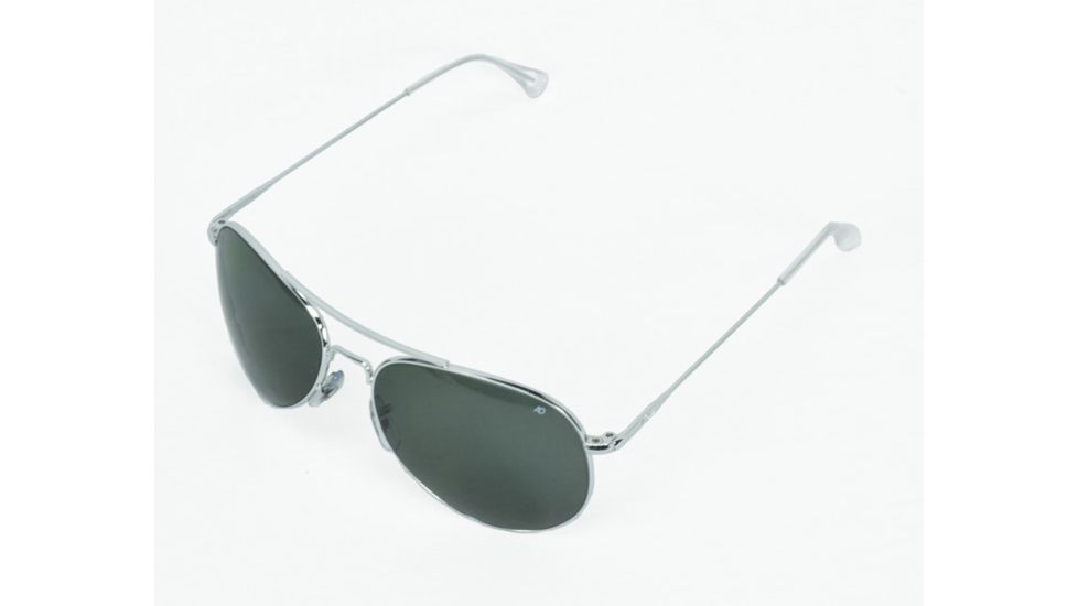 AO II 8-Base Sunglasses, Silver, Wire Spatula, Grey Lenses, 58mm, Polarized S-CCGPP-WS-58