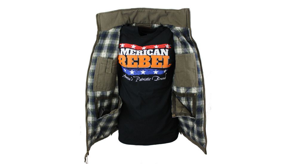American Rebel Cartwright Vest - Mens, Olive Green, Large, CJ-2001-BK-VT-277-LG
