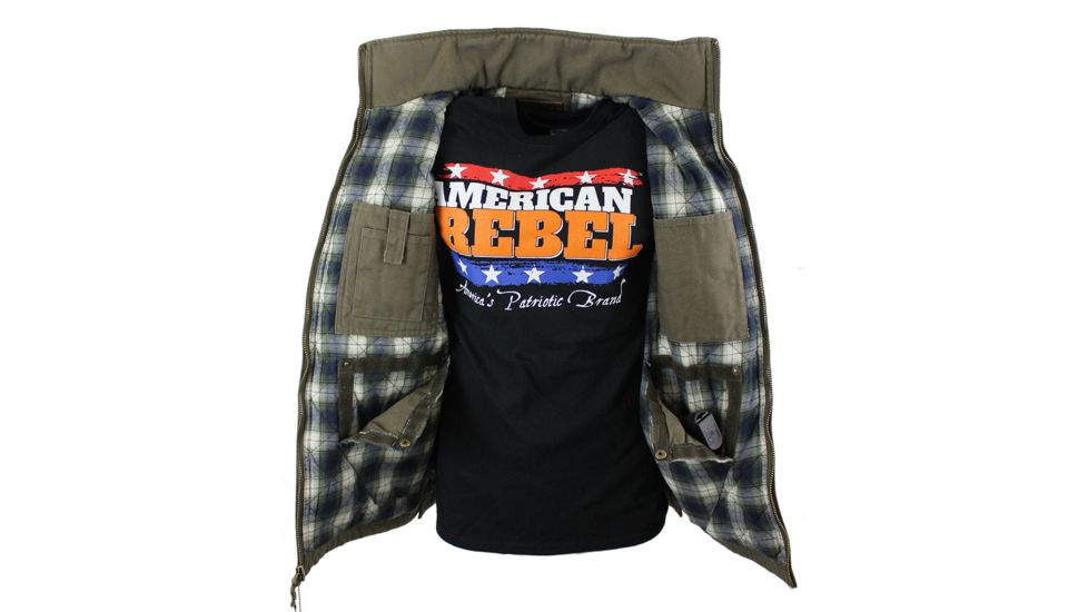 American Rebel Cartwright Vest - Mens, Olive Green, Large, CJ-2001-BK-VT-277-LG