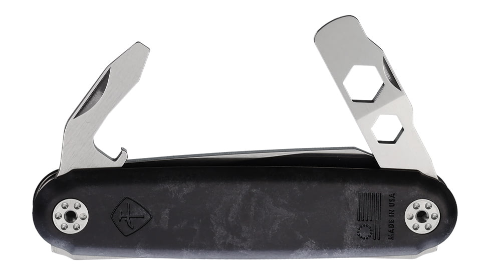 American Service Knife The Iron Sides Folder Seax CF, ASK004CF