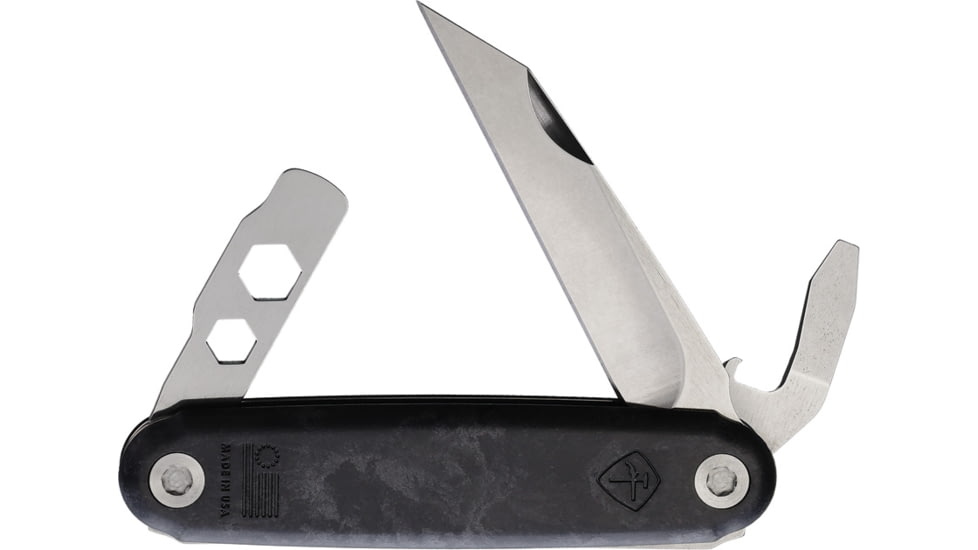 American Service Knife The Iron Sides Folder Seax CF, ASK004CF
