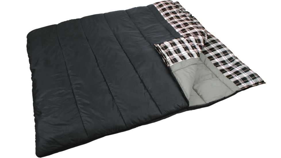 American Trails Ozzie &amp; Harriet Double Sleeping Bag, Black, 80x66 KMK2701B