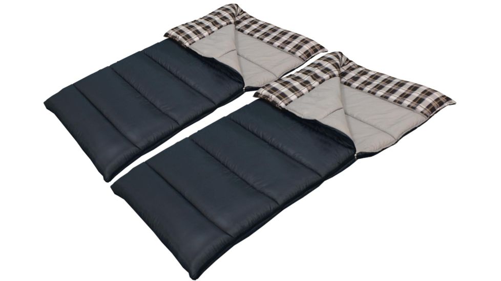 American Trails Ozzie &amp; Harriet Double Sleeping Bag, Black, 80x66 KMK2701B