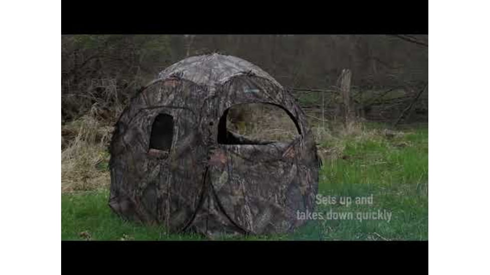 Ameristep Doghouse Run &amp; Gun Spring Steel Ground Blind 55x55x61H, AMEBL1010