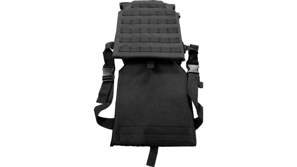 AMP Tactical Nylon Chest Plate Vest, Black, Medium, 42204