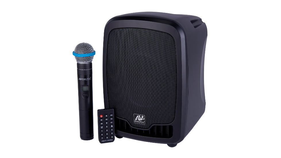 AmpliVox Bluetooth Wireless Portable Media Player PA System, Black, SW725