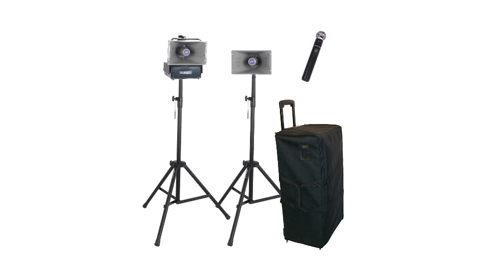 AmpliVox Deluxe Wireless Handheld Half-Mile Hailer Kit, Black, SW637