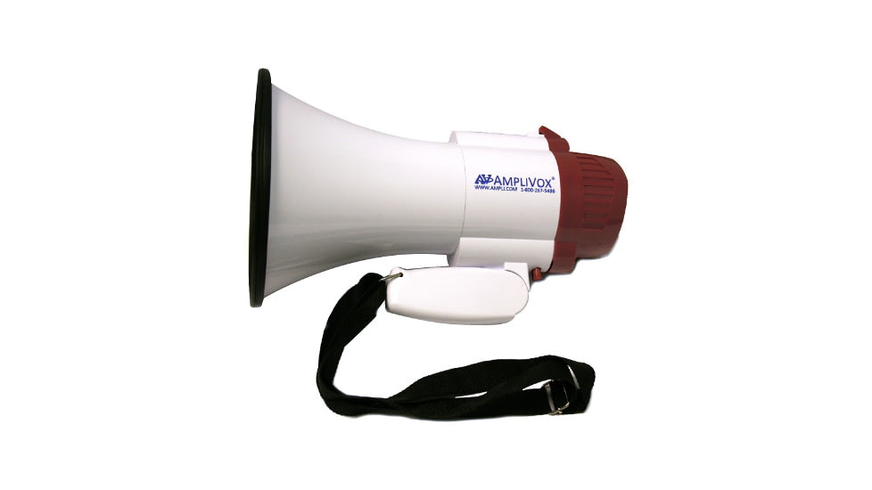 AmpliVox Mini-Meg 10W Megaphone, Red, White, S600R