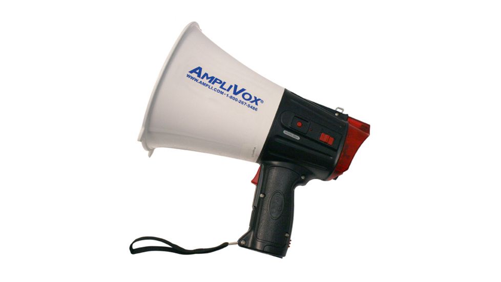 AmpliVox Safety Strobe 10W Megaphone, Red, White, S604