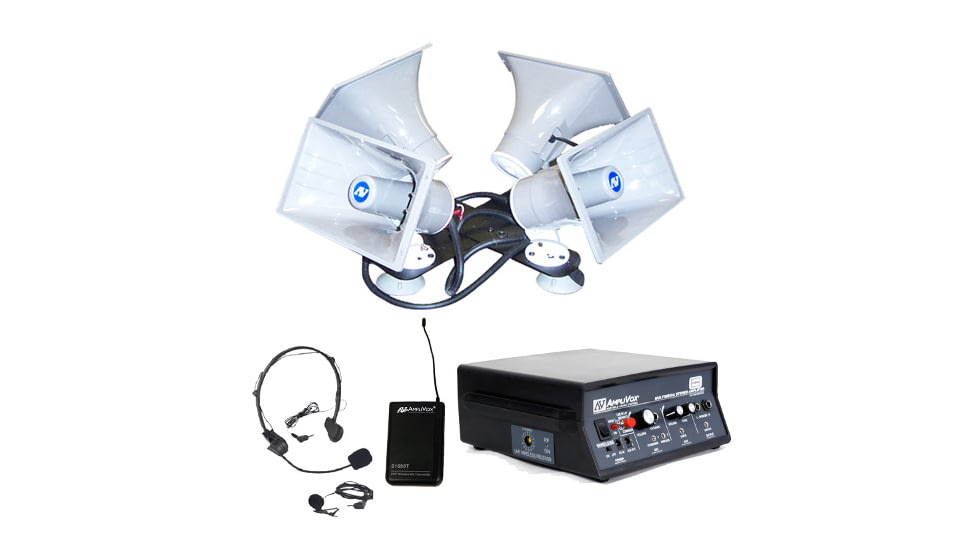 AmpliVox Wireless Quad Sound Cruiser, Black, Grey, SW314