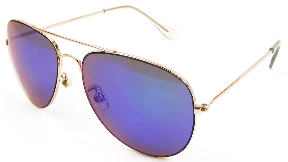 Anarchy Air Boss Sunglasses, Shiny gun Frame, Smoke w Blue Mirror Lens, 10217452.QTM