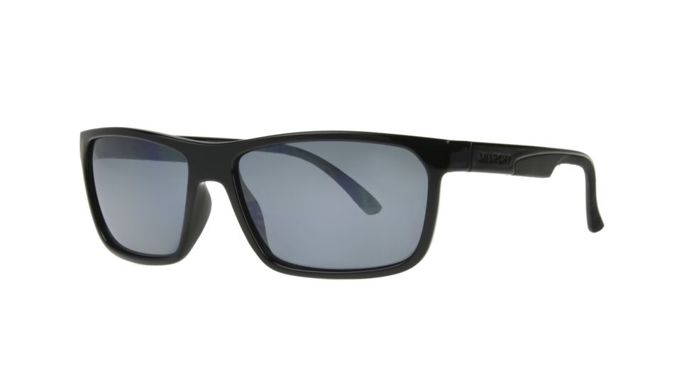 Anarchy Peril Sunglasses, Black Frame, Smoke with Silver Mirror Lens, 10237494.QTM