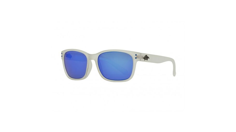 Anarchy Vert Sunglasses, Rubberized frosted crystal Frame, Smoke w Blue Mirror Lens, 10217454.QTM
