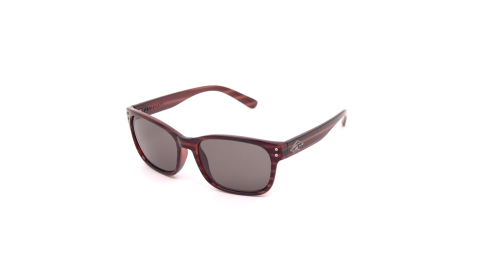 Anarchy Vert Sunglasses, Shiny dark brown striped demi Frame, Green Polarized Lens, Polarized, 10217516.QTM
