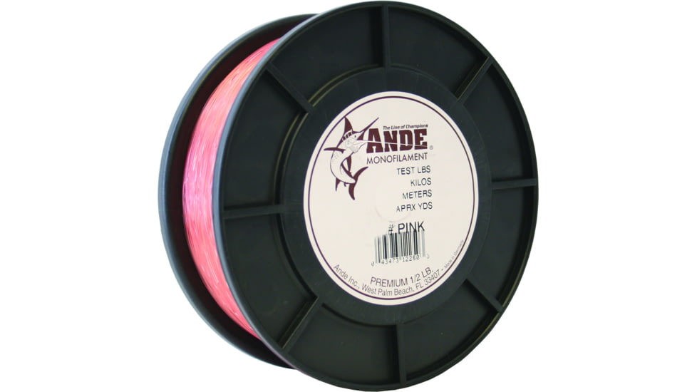 Ande Line Premium Mono Line 1/2lb Spool 40lb 700yd Pink, A12-40P