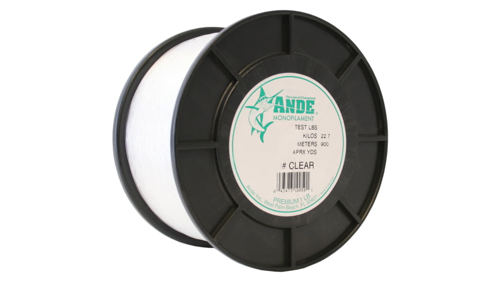 Ande Line Premium Mono Line 1lb Spool 125lb 300yd Clear, A1-125C