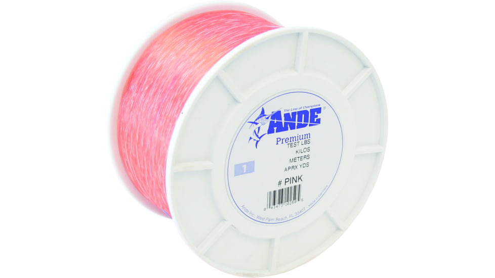 Ande Line Premium Mono Line 1lb Spool 20lb 2400yd Pink, A1-20P
