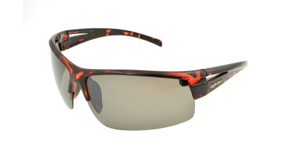 Angler Eyes AE 26 Sunglasses, Shiny Dark Brown Demi Frame, Brown Polarized Lens, 10225827.FGX