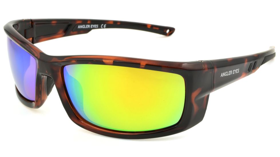Angler Eyes Bluefish Sunglasses, Demi Frame, Smoke Polarized with Green Mirror Flash Lens, Polarized, 10222163.FGX