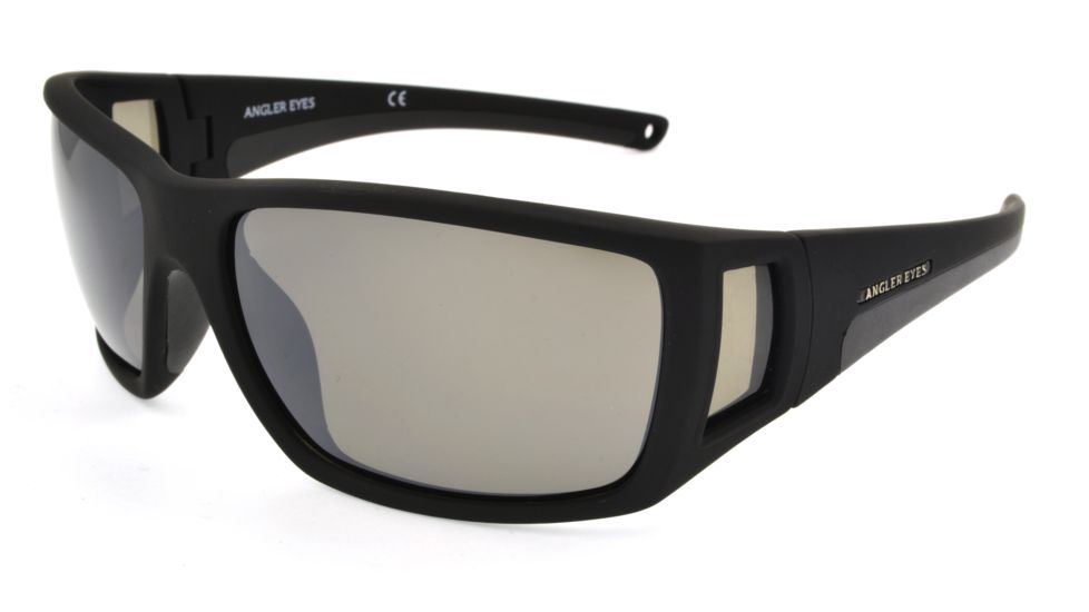 Angler Eyes Flounder Sunglasses, Matte Black Frame, Smoke Polarized Lens, Polarized, 10222154.FGX