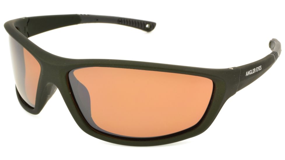 Angler Eyes Tarpon Sunglasses, Matte Metallic Dark Forest Green Frame, Brown Polarized Lens, Polarized, 10225849.FGX