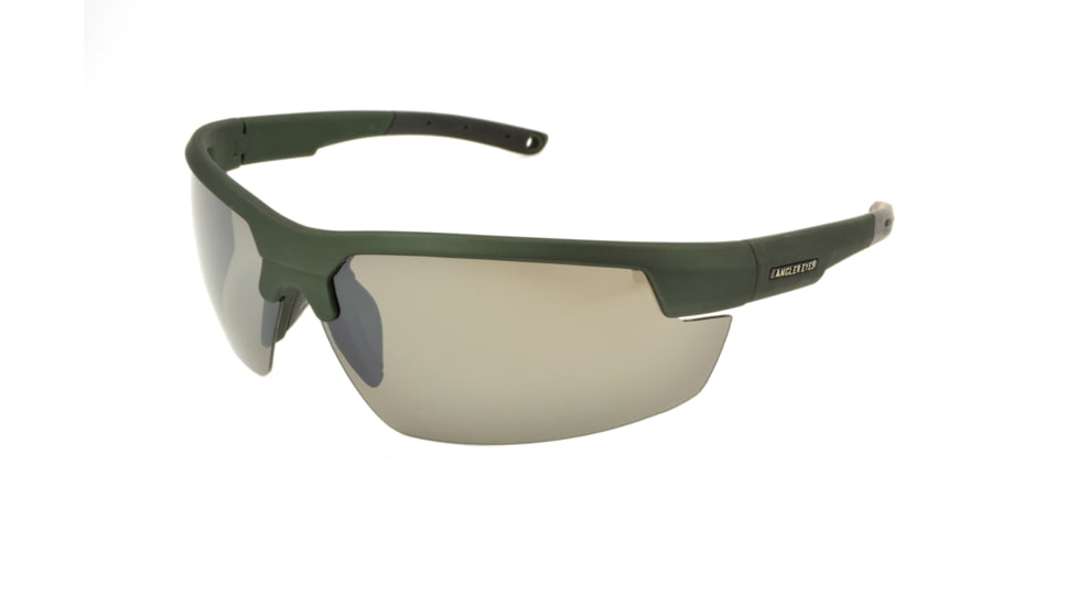Angler Eyes Tigertrout Sunglasses, Rubberized Dark Forest Green Frame, Smoke Polarized Lens, Polarized, 10225839.FGX