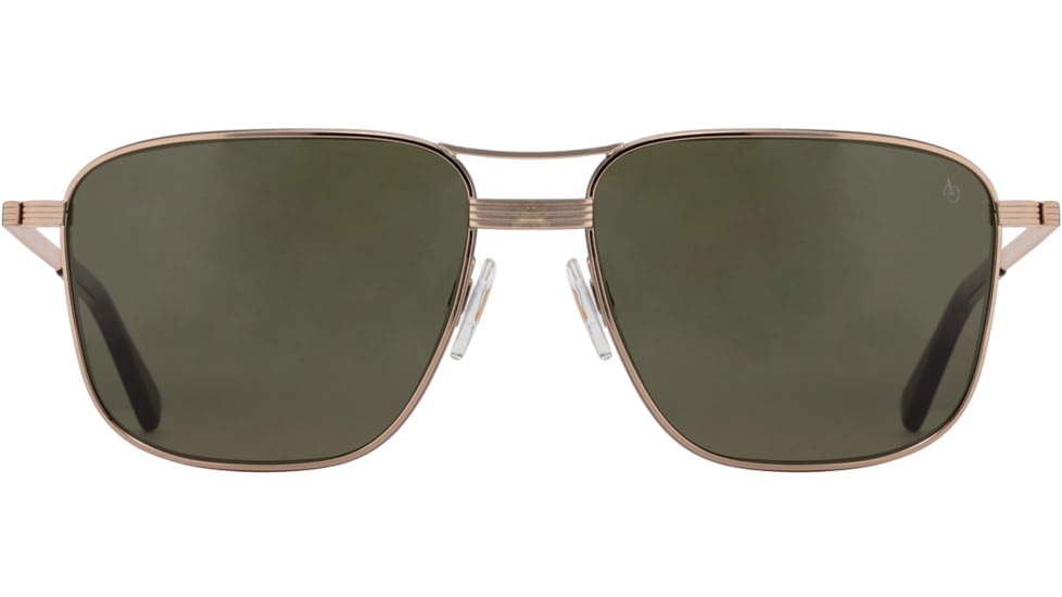AO Airman Sunglasses - Mens, Light Bronze, Calobar Green AOLite Nylon Lenses, Light Bronze / Calobar Green Polarized Lens, 56-15-145, AIR456STTOGNN-P