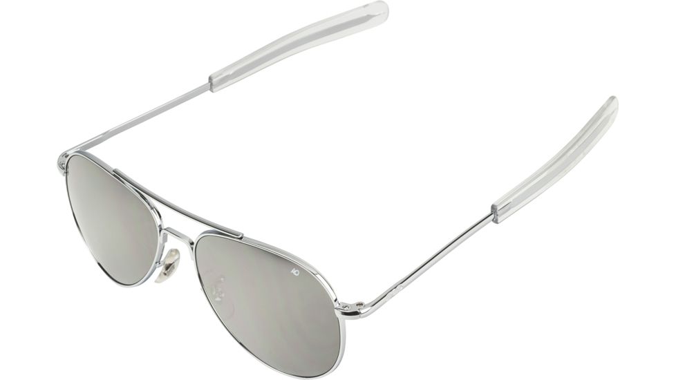AO Flight Gear General Sunglasses, Bayonet, Silver Frame, Silver Mirror Lens, 58mm, 30660?