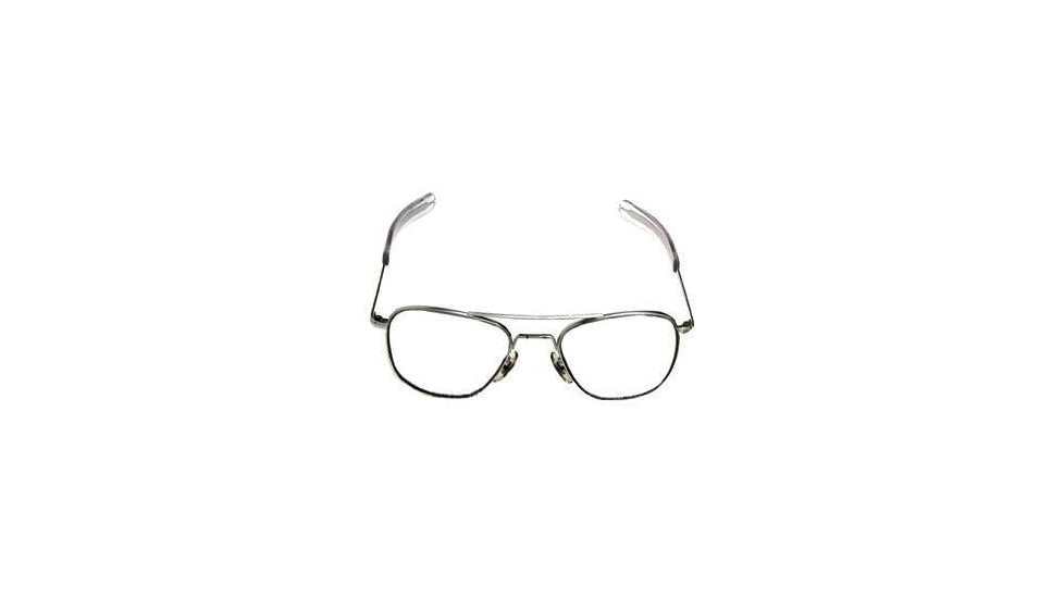 Ao Flight Gear Pilot Series Sunglasses Frame No Lens Matte Chrome Wire Spatula 57mm Lens Mc Ws 57