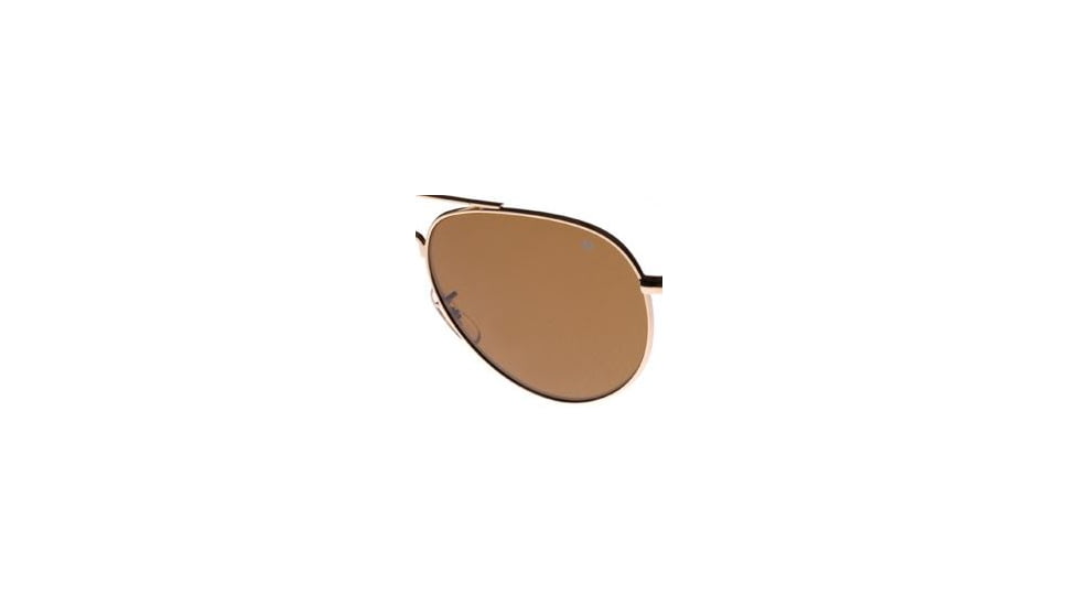 AO General Sunglasses, Gold, Comfort Cable, Brown Glass Lenses, 58mm, Polarized G-CBPG-CC-58