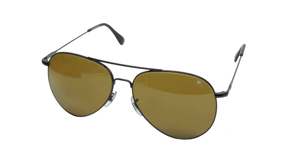 AO General Sunglasses, Black, Amber Poly Lens, Wire Spatula, 52mm, Polarized B-PHCAP-WS-52