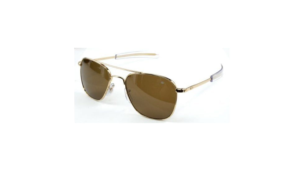 AO General Sunglasses, Gold, Amber Poly Lens, Comfort Cable, 58mm, Polarized G-PHCAP-CC-58