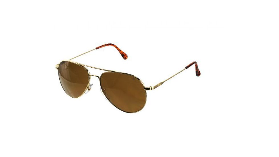 AO General Sunglasses, Gold, Amber Poly Lens, Wire Spatula, 52mm G-HCAP-WS-52