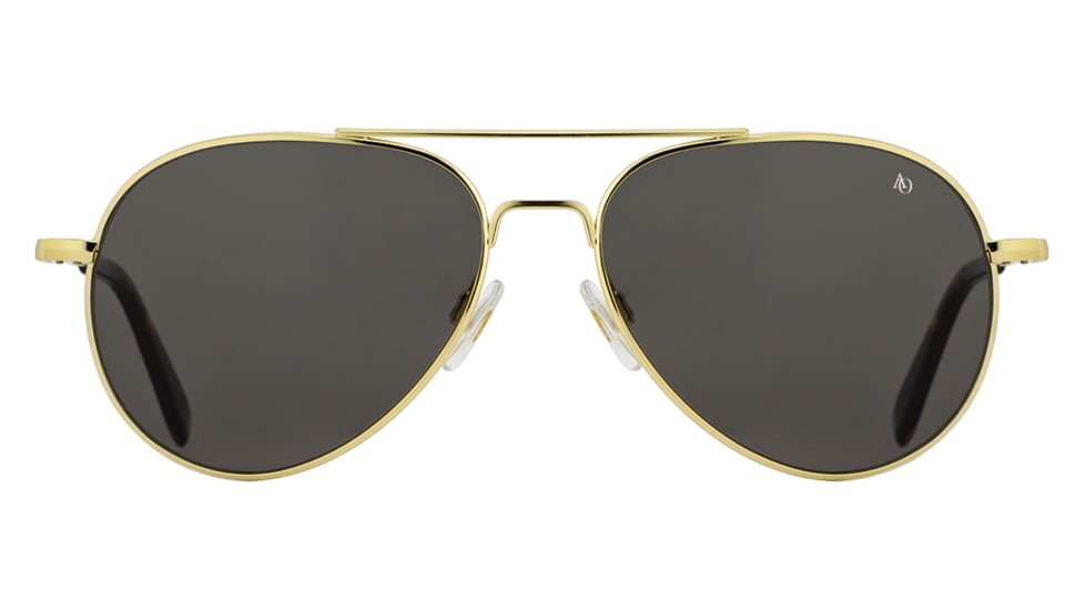 AO General Sunglasses, Gold, True Color Gray SkyMaster Glass Lenses, 58-14-145 B52.5, GEN158STTOGYG
