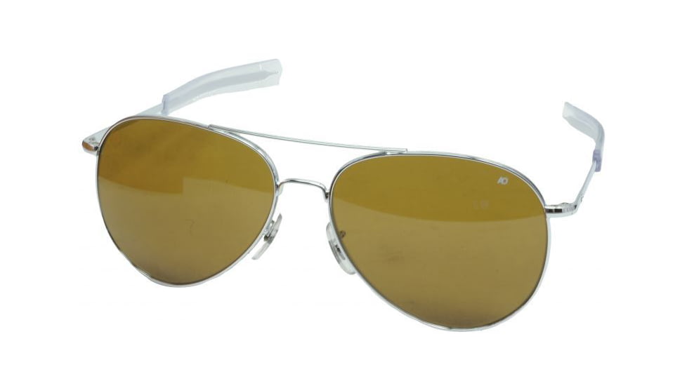 AO General Sunglasses, Silver, Amber Poly Lens, Bayonet, 58mm, Polarized S-PHCAP-BNT-58