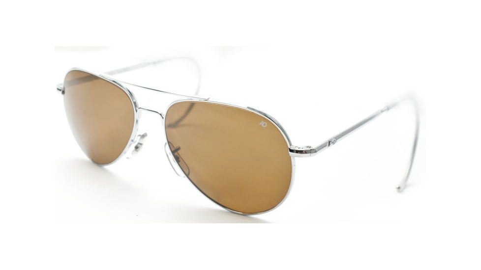 AO General Sunglasses, Silver, Amber Poly Lens, Comfort Cable, 58mm, Polarized S-PHCAP-CC-58