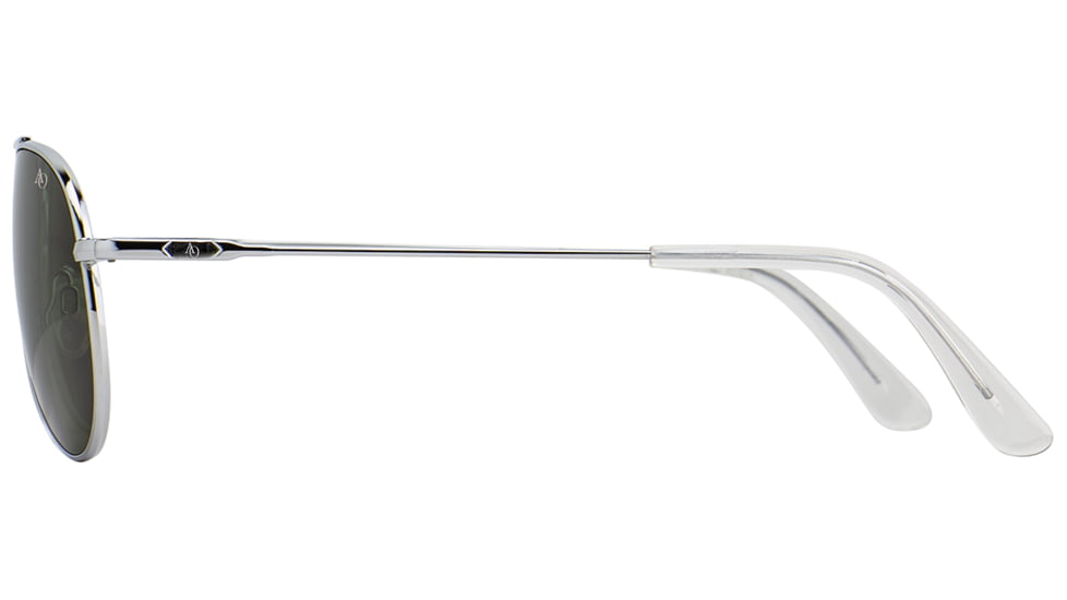 AO General Sunglasses, Silver, Calobar Green AOLite Nylon Lenses, 55-14-140 B47, GEN255STSMGNN