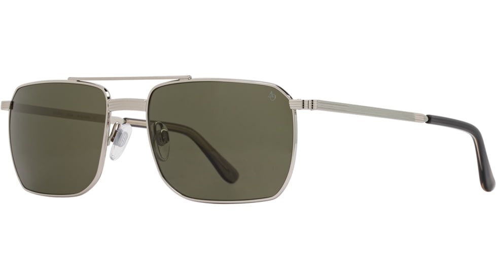 AO Geoffrey Sunglasses - Mens, Silver, Calobar Green AOLite Nylon Lenses, Silver / Calobar Green Lens, 58-18-145, GFY158STGSGNN