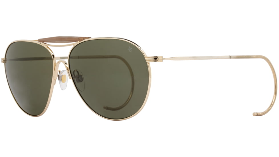 AO Hazemaster Sunglasses, Gold, Calobar Green AOLite Nylon Lenses, Gold / Calobar Green Lens, 59-13-175, HZE159CT--GNN