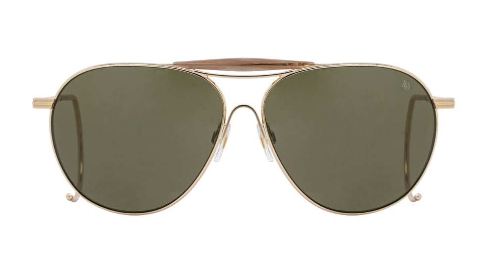 AO Hazemaster Sunglasses, Gold, Calobar Green AOLite Nylon Lenses, Gold / Calobar Green Polalrized Lens, 59-13-175, HZE159CT--GNN-P