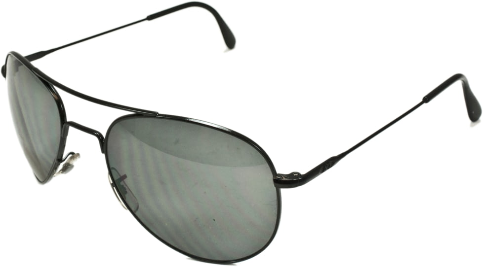 AO II 8-Base Sunglasses, Black, Wire Spatula, Gray Poly Lens, 55mm, Sm/Med B-CCP-WS-55